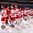 BUFFALO, NEW YORK - JANUARY 4: Team Denmark shakes hands with Team Belarus following their game during the relegation round of the 2018 IIHF World Junior Championship. (Photo by Andrea Cardin/HHOF-IIHF Images)

